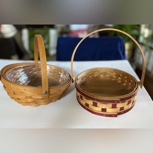 Longaberger Baskets Two Count Vintage Made in USA 2006 Y2K